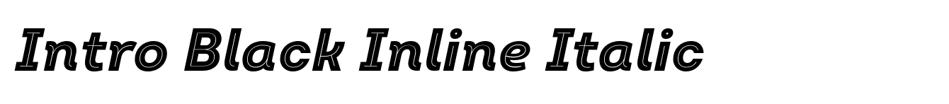 Intro Black Inline Italic